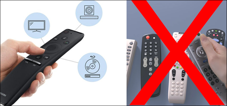 Chỉ cần một chiếc remote là có thể điều khiển mọi thiết bị 