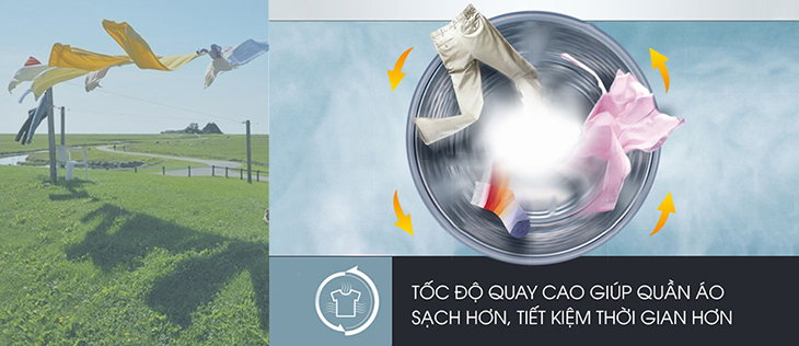 Quần áo được giặt sạch hiệu quả hơn Quần áo được giặt sạch hiệu quả hơn