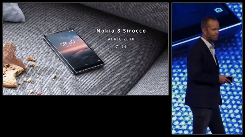 Nokia 8 Sirocco viền siêu mỏng, Snapdragon 845, 6 GB RAM trình làng