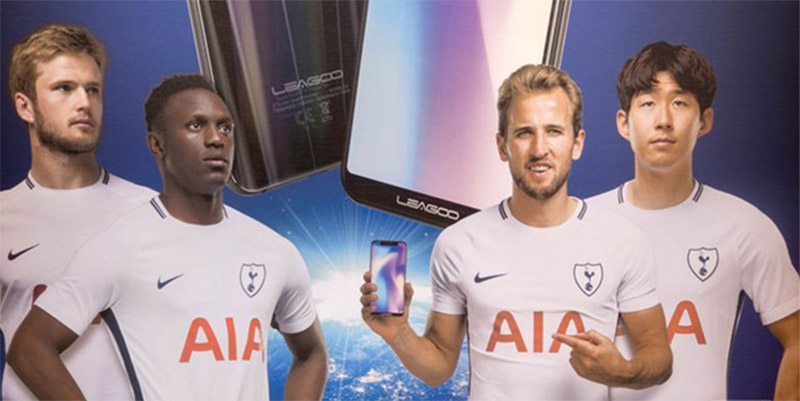 Harry Kane và đồng đội để quảng bá điện thoại có notch của Leagoo