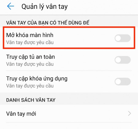 Cách thiết lập vân tay cực dễ cho Huawei Nova 2i