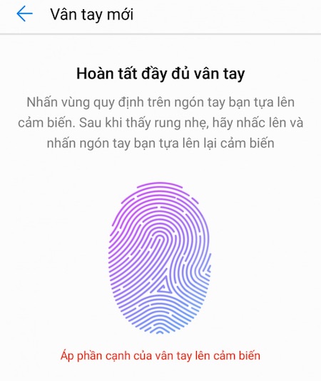 Cách thiết lập vân tay cực dễ cho Huawei Nova 2i