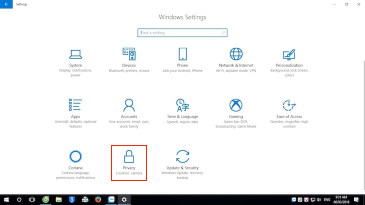 How to locate a laptop on Windows 10 operating system