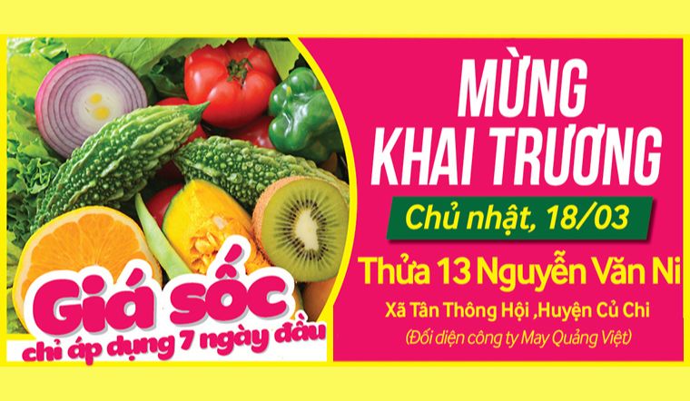 Siêu thị Bách hoá XANH 13 Nguyễn Văn Ni khai trương 18/03/2018