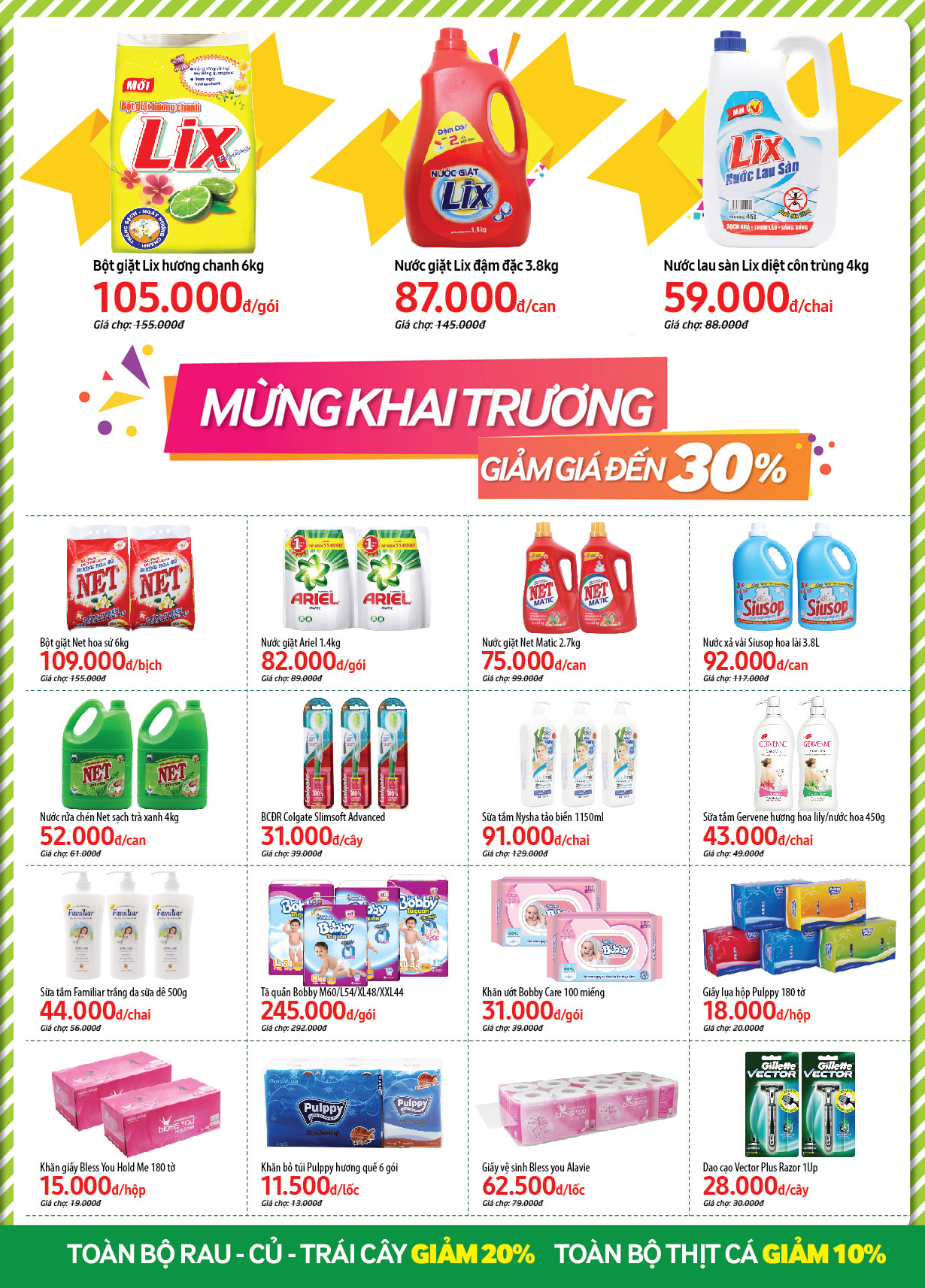 Siêu thị Bách hoá XANH 13 Nguyễn Văn Ni khai trương 18/03/2018
