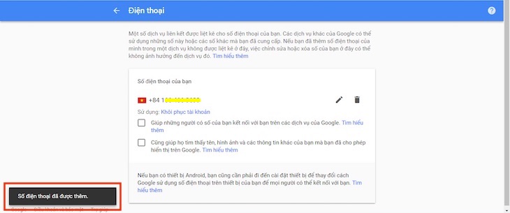 Hướng Dẫn Thêm Số Điện Thoại Vào Tài Khoản Google Cực Dễ