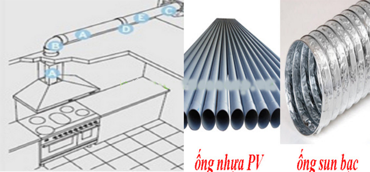 Chọn loại ống thoát khí cho máy hút mùi