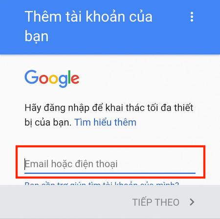 Cách lấy danh bạ từ Gmail trên máy Android