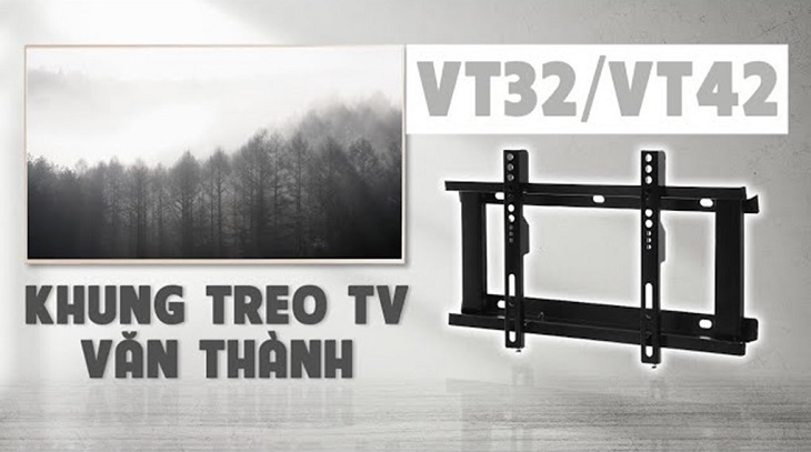 Khung treo Tivi 37-65 inch Cố định Văn Thành VT-42 giúp lắp đặt tivi được chắn chắn hơn