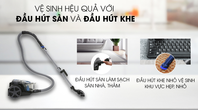 Máy hút bụi Philips của nước nào? Có tốt không? > Hãng tặng kèm cho người dùng một số đầu hút