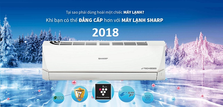Các dòng máy lạnh của hãng Sharp năm 2018