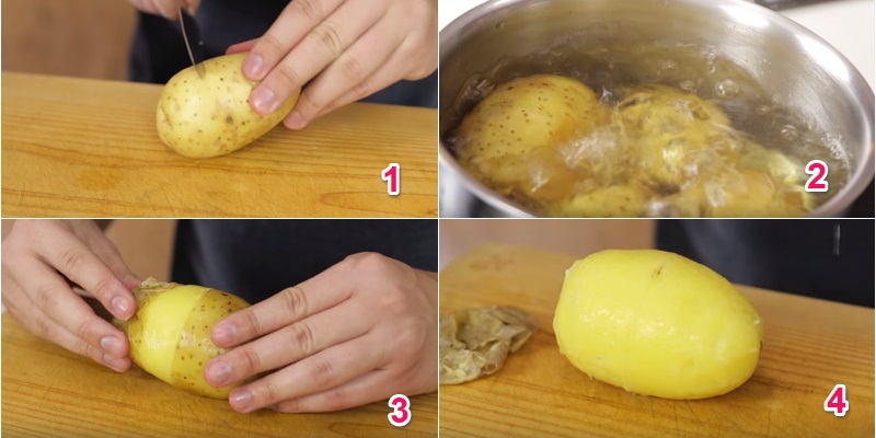 Cách bóc vỏ khoai tây nhanh nhất
