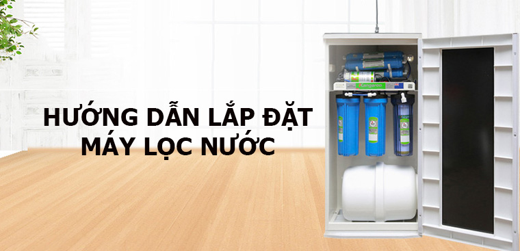 cách lắp bình lọc nước thô