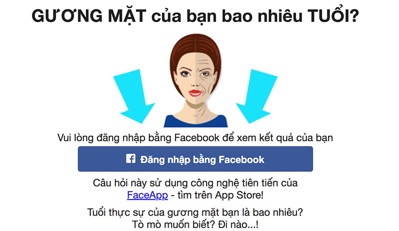 Ứng dụng yêu cầu đăng nhập Facebook