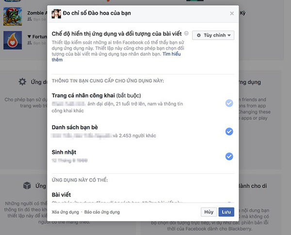 Ứng dụng yêu cầu truy cập dữ liệu