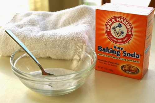 Use baking powder salt