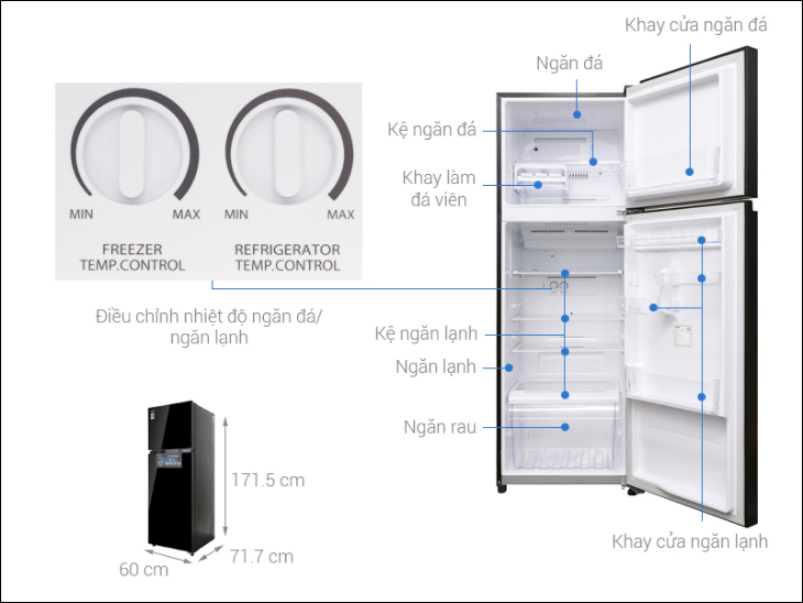 Tủ lạnh Toshiba Inverter 330 lít GR-AG39VUBZ XK1