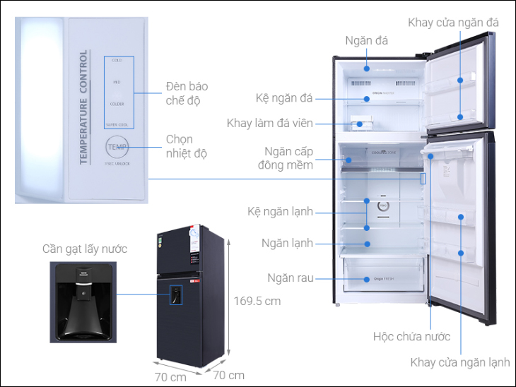 Tủ lạnh Toshiba Inverter 407 Lít GR-RT535WE-PMV (06) -MG