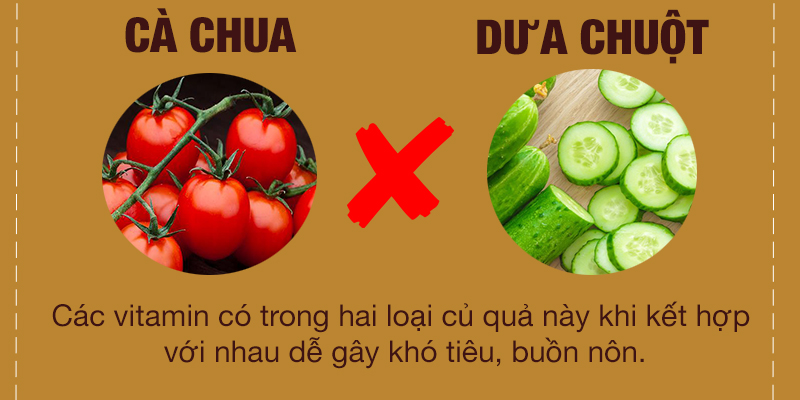 Các Vitamin có trong hai loại củ quả này khi kết hợp với nhau dễ gây khó tiêu, buồn nôn