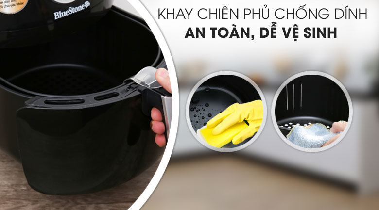 Nồi chiên không dầu có tốt không? Có nên mua không? > Nồi chiên không dầu Bluestone AFB-5871 5.5 lít