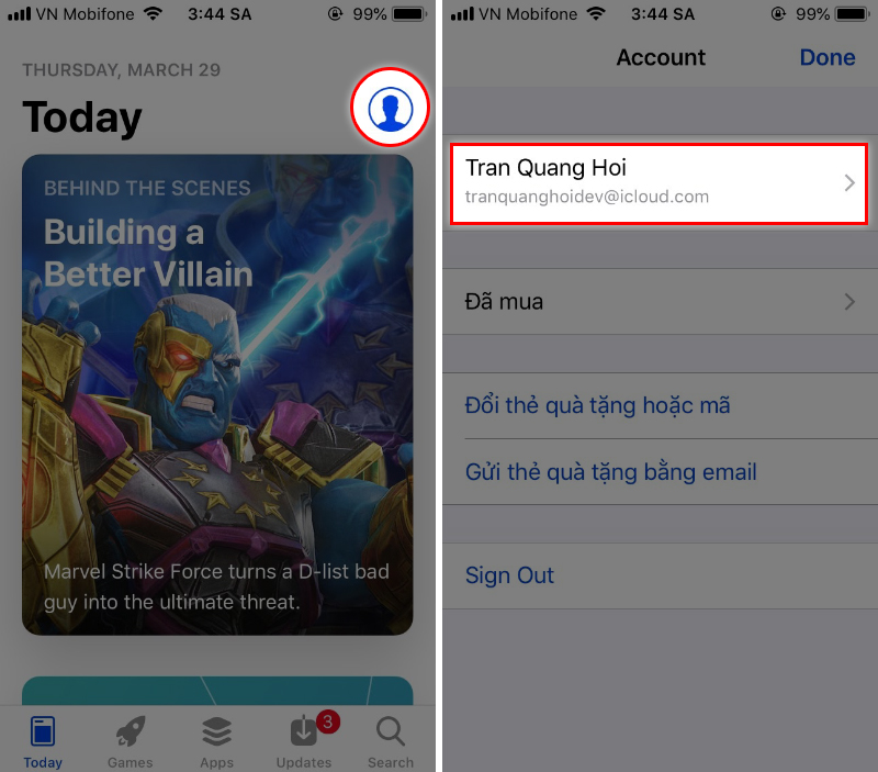 chuyển vùng app store chuyển vùng app store