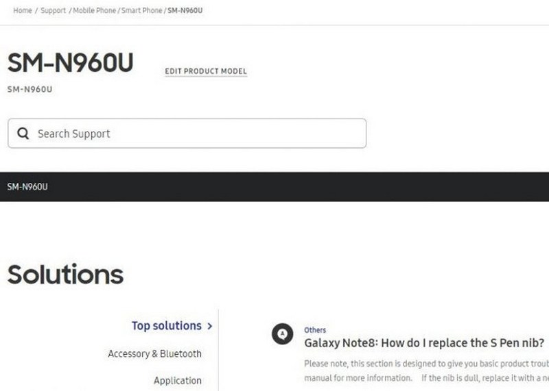 Galaxy Note 9 xuất hiện trên website Samsung Galaxy Note 9 xuất hiện trên website Samsung