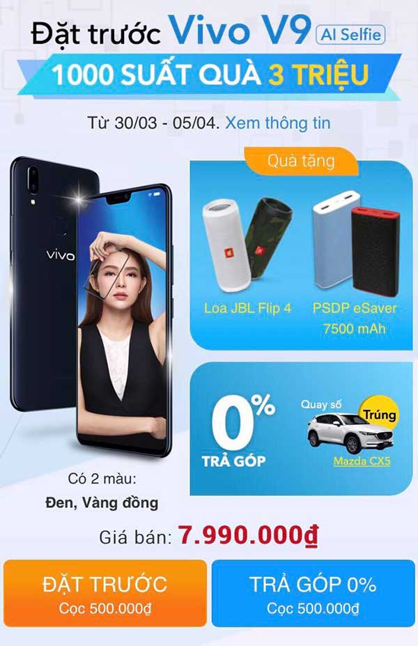 Quà tặng Vivo V9