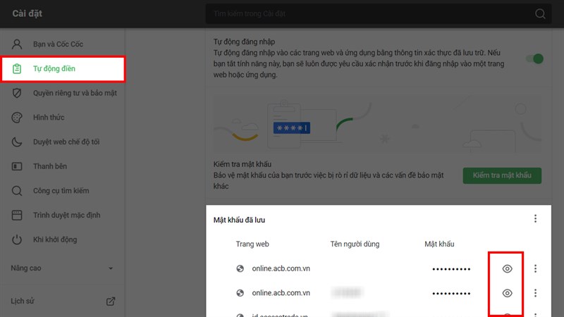 Cách xem lại mật khẩu đã lưu trên máy tính Cách xem lại mật khẩu đã lưu trên máy tính