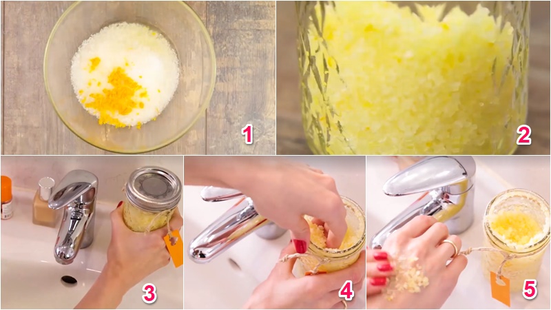 Easy Exfoliation with Orange Peel, Olive Oil, Lemon Extract, and Salt