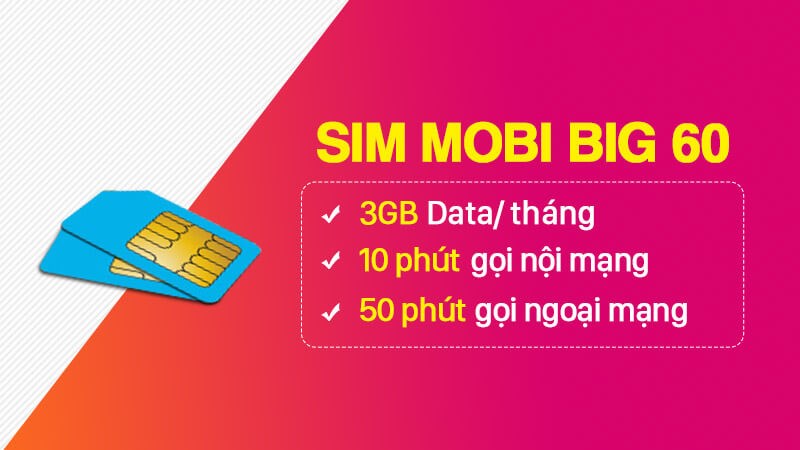Sim Mobi Big 60 Gọi Thả Ga Data Khủng
