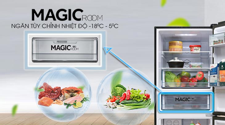 Tủ lạnh Aqua có ngăn tùy chỉnh nhiệt độ Magic Room