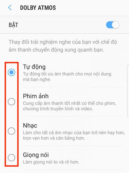 Kích hoạt chế độ Dolby Atmos trên Samsung Galaxy S9, S9 Plus
