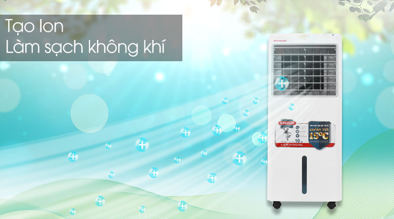 Chức năng tạo ion giúp không khí đi ra sạch khuẩn, tươi mát, dễ chịu