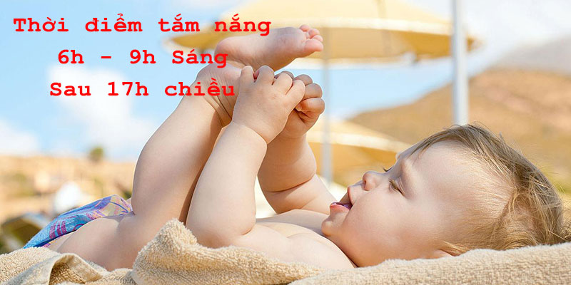 Thời điểm thích hợp để tắm nắng cho trẻ sơ sinh