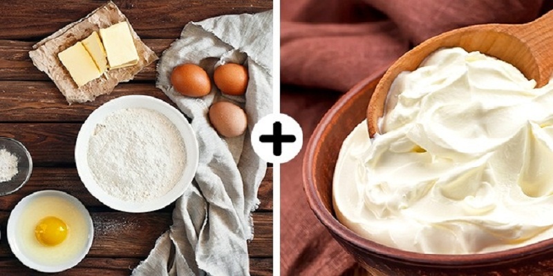 Để có lớp vỏ bánh mịn và không bị nứt, bạn chỉ cần thêm 2 thìa kem chua vào bột làm bánh