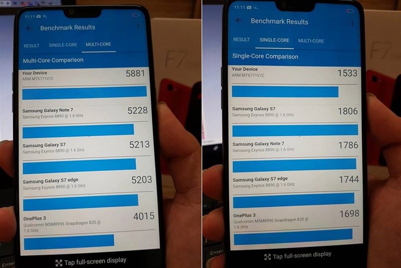 Một người dùng bất ngờ đăng tải điểm hiệu năng của OPPO F7