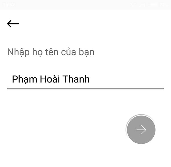 Nhập họ tên
