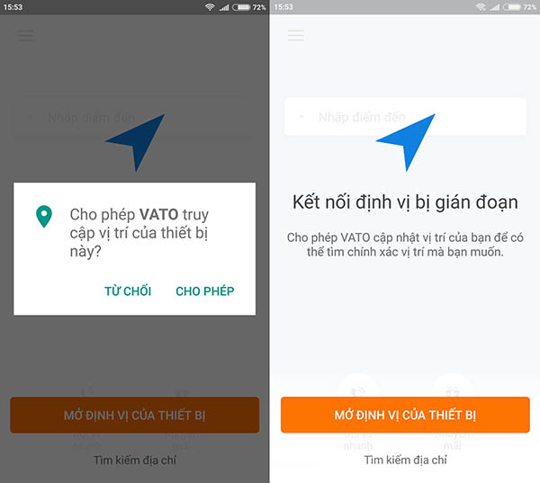 Yêu cầu vị trí