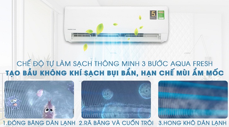 Công nghệ tự làm sạch 3 bước thông minh