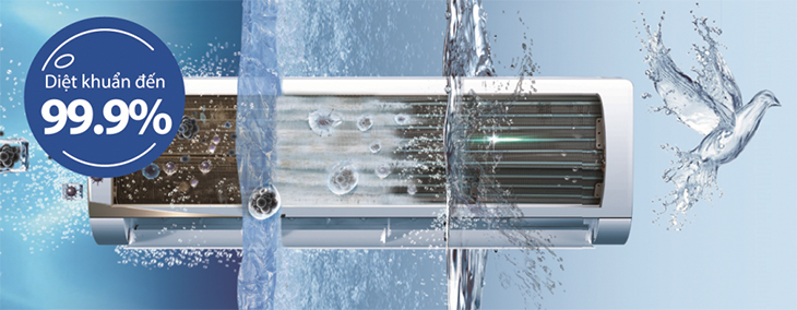 AQUA Fresh tự làm sạch 3 bước – Máy lạnh Aqua
