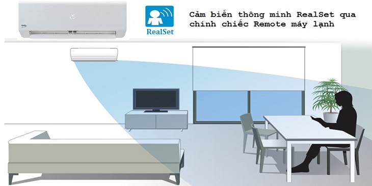 Các cảm biến thông minh trên máy lạnh > Cảm biến nhiệt độ thông minh (Realset và I-Feel) – Máy lạnh Beko