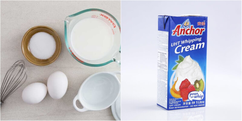 Không thay thế whipping cream bằng các loại sữa khác