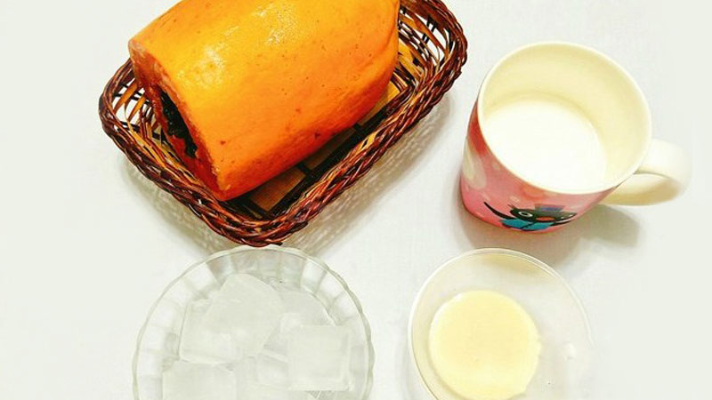 Nguyên liệu làm sinh tố đu đủ Nguyên liệu làm sinh tố đu đủ