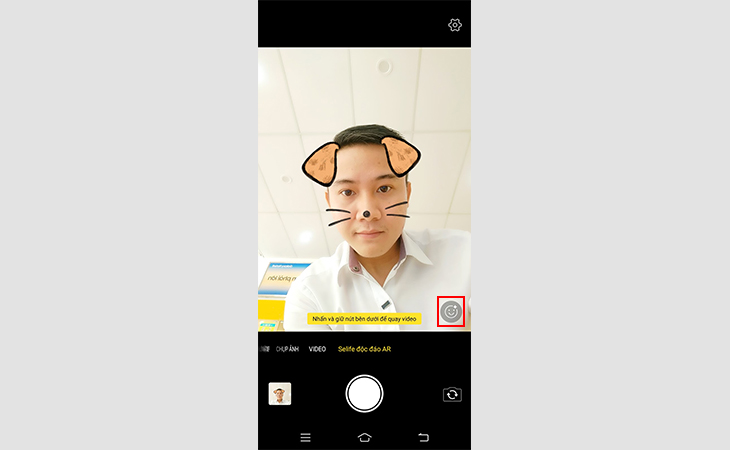 Hướng dẫn chụp ảnh AR Sticker trên Vivo V9