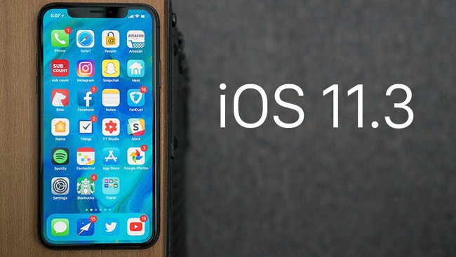 nâng cấp hệ điều hành iOS 11.3