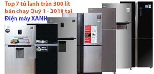 Top 7 tủ lạnh dung tích lớn trên 300 lít bán chạy nhất quý I - 2018 tại Kinh Nghiệm Hay