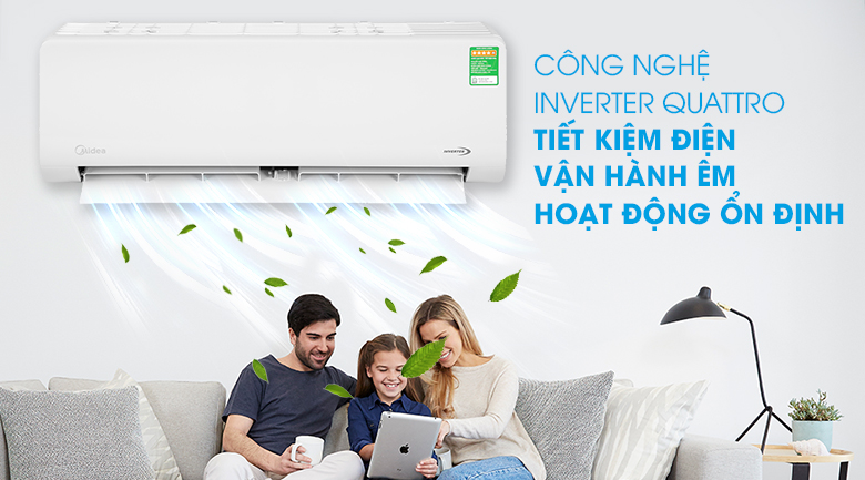 Công nghệ Inverter Quattro giúp tiết kiệm điện hiệu quả