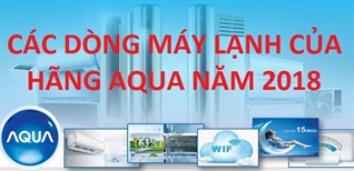 Các dòng máy lạnh của hãng Aqua năm 2018