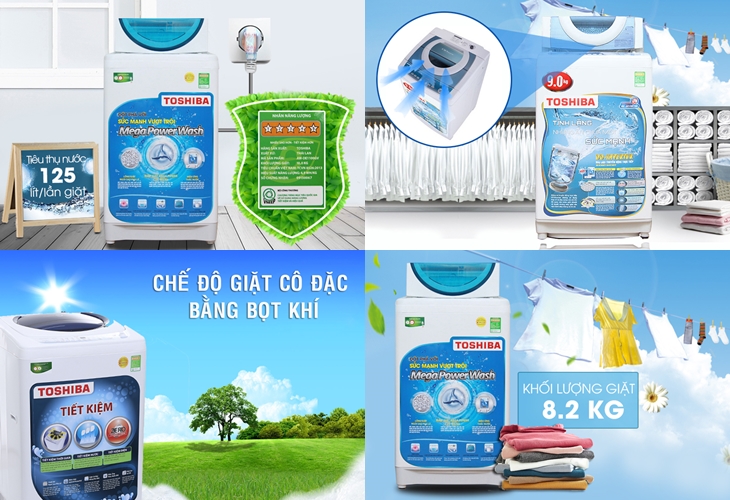 Top 5 máy giặt Toshiba bán chạy nhất quý I - 2018 tại Điện máy XANH