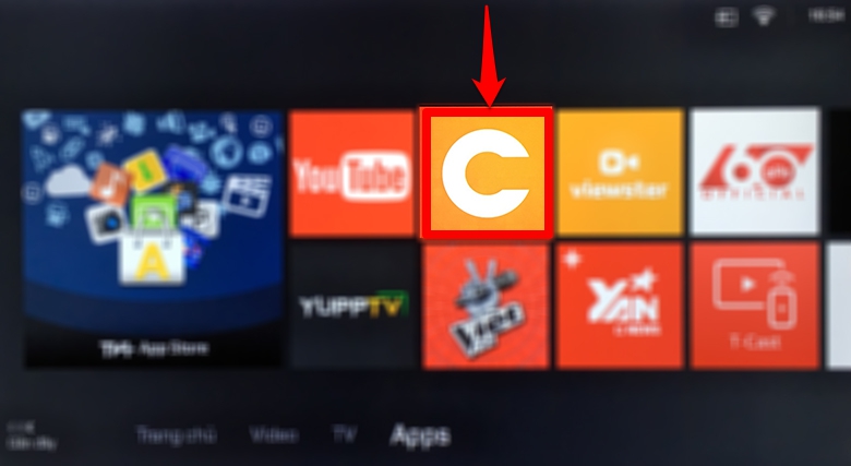bước 1: Chọn vào biểu tượng ClipTv trên màn hình chính